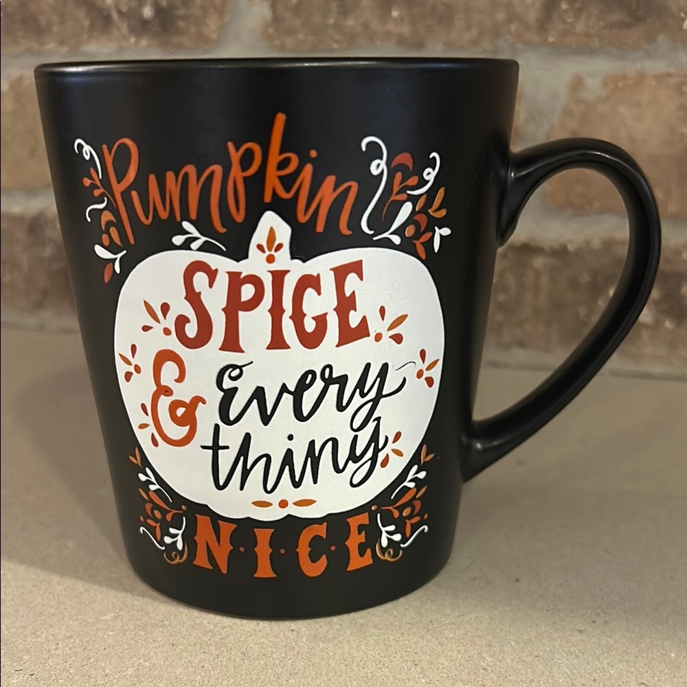 Black and Orange Halloween Fall Autumn Pumpkin Spice Mug - Picture 4 of 9